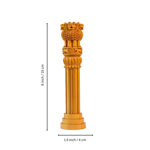 Ashoka Pillar Indian National Emblem- Ideal for Office & Home Decor Showpiece - Best for Gifting- Ideal Gift Decorative Showpiece