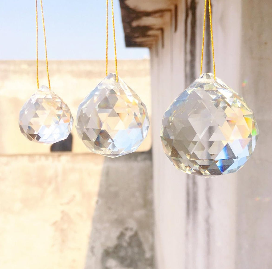 Feng Shui Crystal Ball 40MM For Positive Energy - Fengshui Remedies Product Decorative Showpiece (Crystal, Clear)