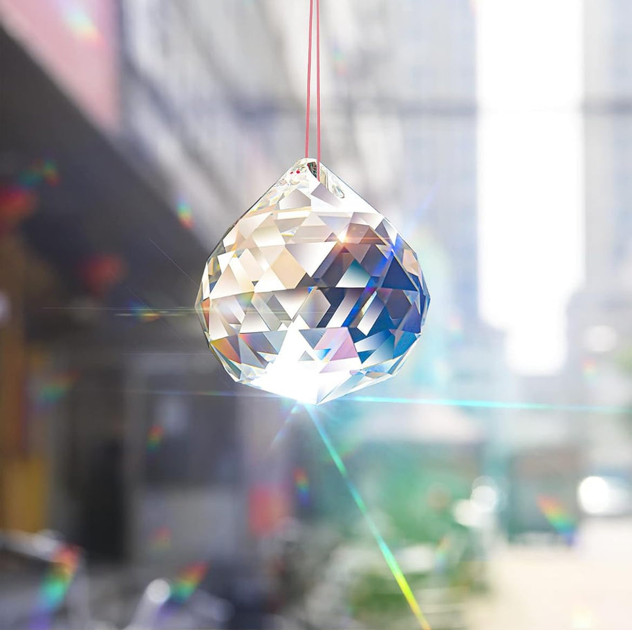Feng Shui Crystal Ball 40MM For Positive Energy - Fengshui Remedies Product Decorative Showpiece (Crystal, Clear)