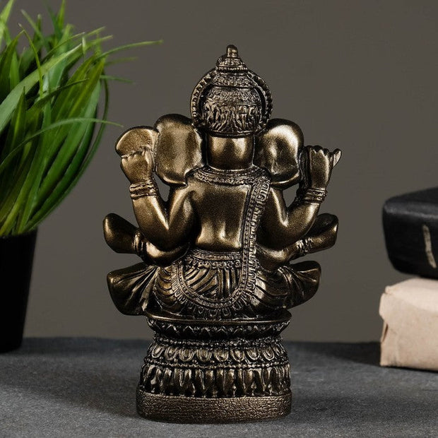 Antique Finish Brass Ganesha Statue – Ideal for Puja, Gifting & Vastu