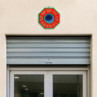 Feng Shui Chinese Convex Vastu Bagua(Pa Kua) Mirror For Positive(Chi) Energy | Wall/Door Decor For Protection,Wood, Multicolour.