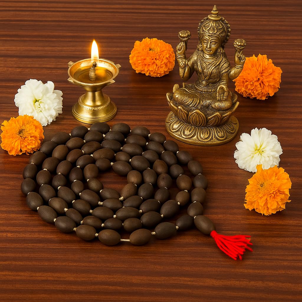 108 Big Lotus Seeds Kamal Gatta Japa Mala for Laxmi Pooja and Wearing