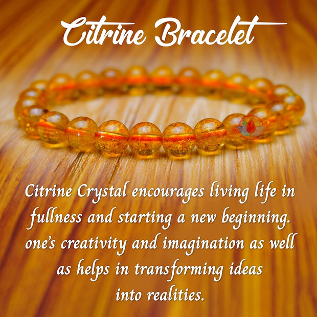 Natural Citrine Gemstone Bracelet
