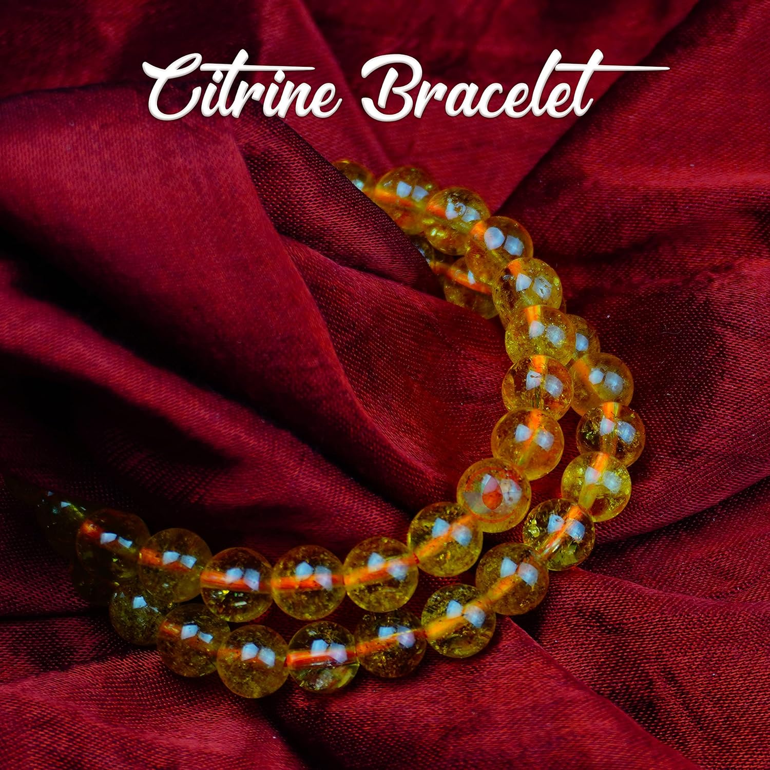 Natural Citrine Gemstone Bracelet