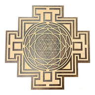 Wall Hanging Wooden Shree Yantra
