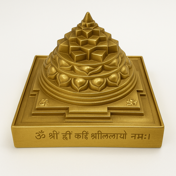 pure brass single pis shreeyantra with mantra