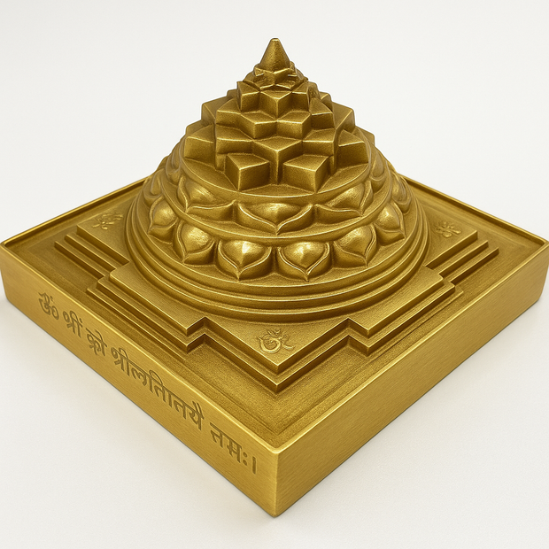 Shri Yantra in Solid Brass – Ideal for Home, Office & Mandir