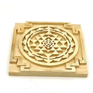 Sevan/Shriparni Wood Shree Yantra for Health Wealth Home/Office