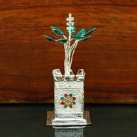 925 sterling silver tulsi plant basil rosary plant for puja temple articles