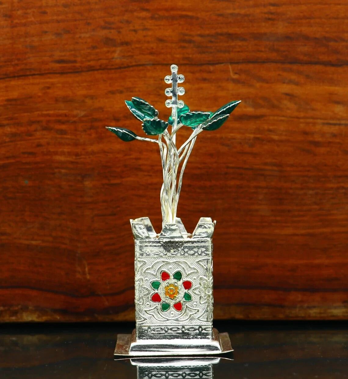 925 sterling silver tulsi plant basil rosary plant for puja temple articles