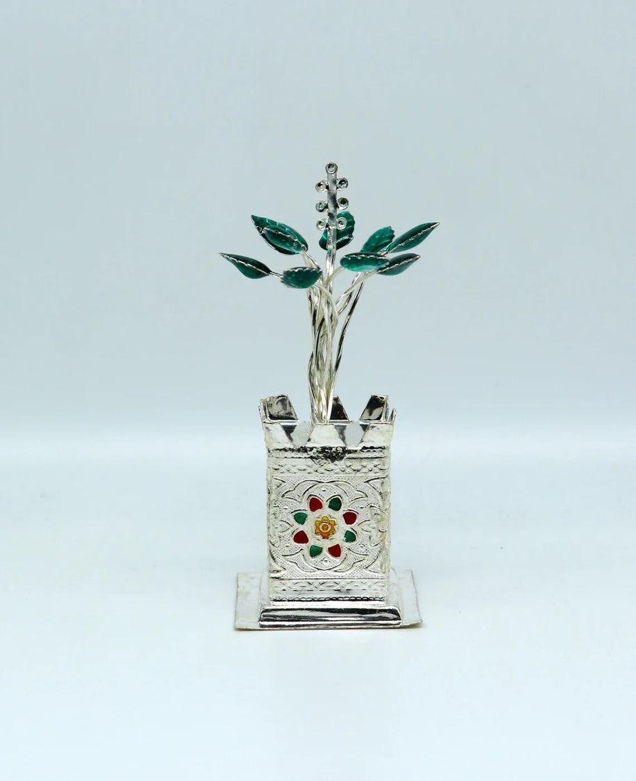 925 sterling silver tulsi plant basil rosary plant for puja temple articles