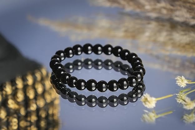 Natural Black Tourmaline Bracelet for Men, Women, Boys, Girls, Strong Protection from Negativity Energy