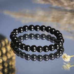 Natural Black Tourmaline Bracelet for Men, Women, Boys, Girls, Strong Protection from Negativity Energy