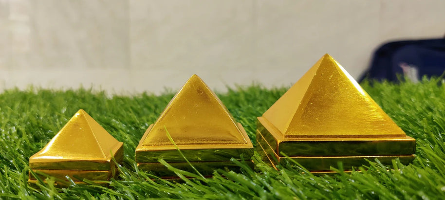 Pyramid Metal Vastu Feng Shui Set of 3 Layer Total 91 Pyramids for Positive Cosmic Energy