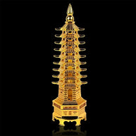 Feng Shui Golden Education Tower for Student Study Table Remedy for Academic and Education Good Luck for Children
