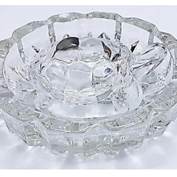 kachua Plate Glass Crystal Turtle Tortoise with Plate for Feng Shui and Vastu Best Gift for Good Luck Original (Glass Crystal)