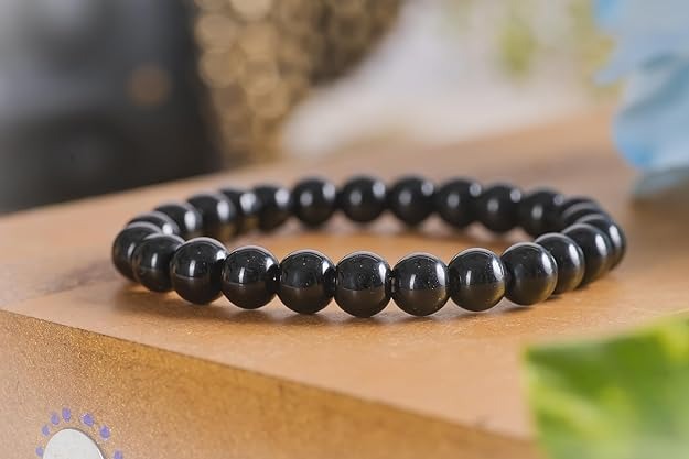 Natural Black Tourmaline Bracelet for Men, Women, Boys, Girls, Strong Protection from Negativity Energy