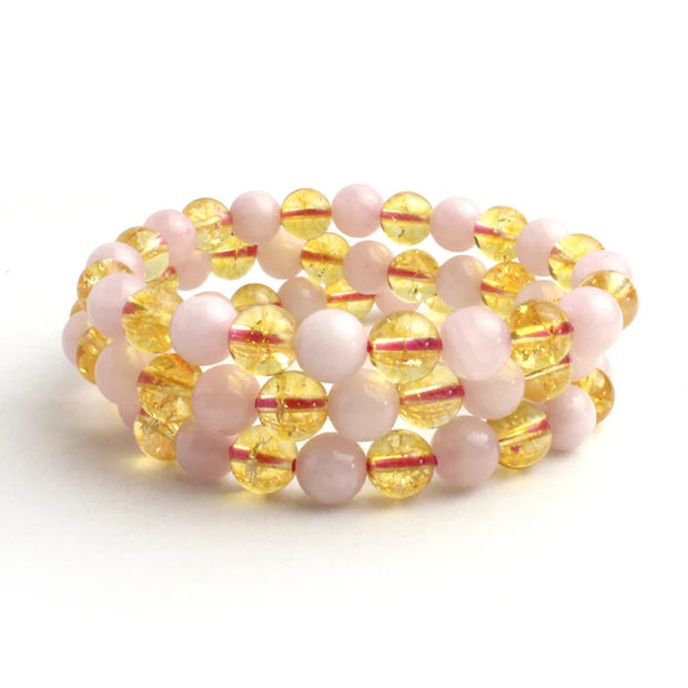 Citrine Rose Quartz Bracelet