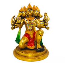 Brass Panchmukhi Hanuman Statue