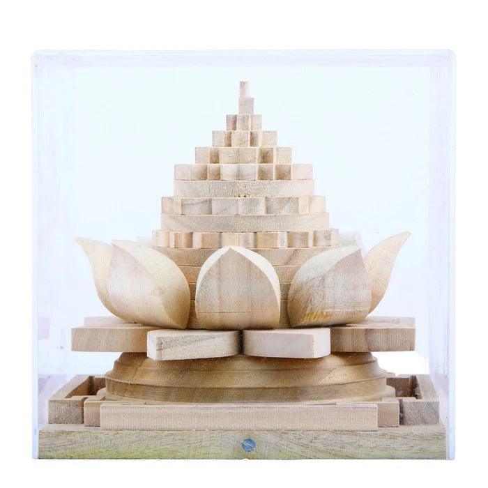 Meru Shriparni Lotus (Kamal) Shri Yantra with Acrylic Box