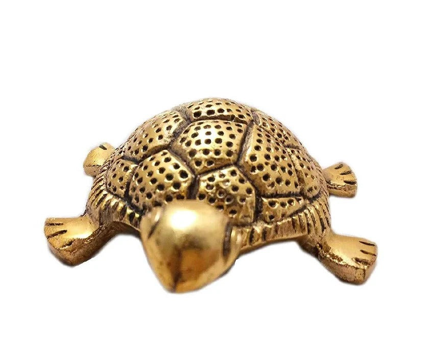 Golden Glass Plate Feng Shui Metal Tortoise, Kachua Plate, Turtle Plate Yantra Vastu Feng Sui | Vaastu Yantra(5.5 inch)