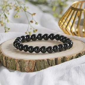 Natural Black Tourmaline Bracelet for Men, Women, Boys, Girls, Strong Protection from Negativity Energy