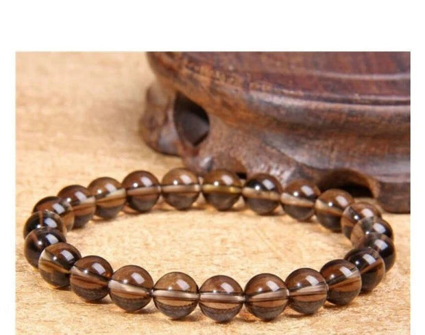 Natural Smoky Quartz Beads Bracelet