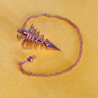 Copper Metal Light Weight Spiral Cone Point Pendulum. Healing Dowsing Reiki Pendulum for Divination and Chakra Balancing