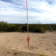 Copper Metal Light Weight Spiral Cone Point Pendulum. Healing Dowsing Reiki Pendulum for Divination and Chakra Balancing