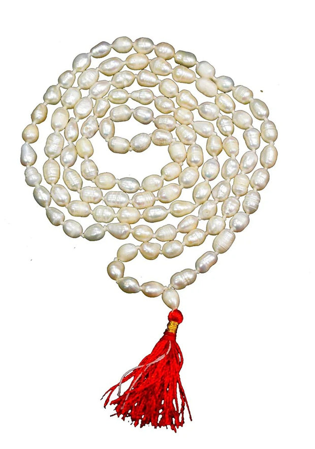 Natural Rain Drop Long Pearl Mala/Moti Mala