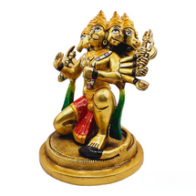 Brass Panchmukhi Hanuman Statue