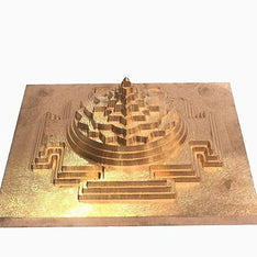 Maha Meru Shri Yantra 3D Meru Shri Yantra with Copper and Accurate Cutting
