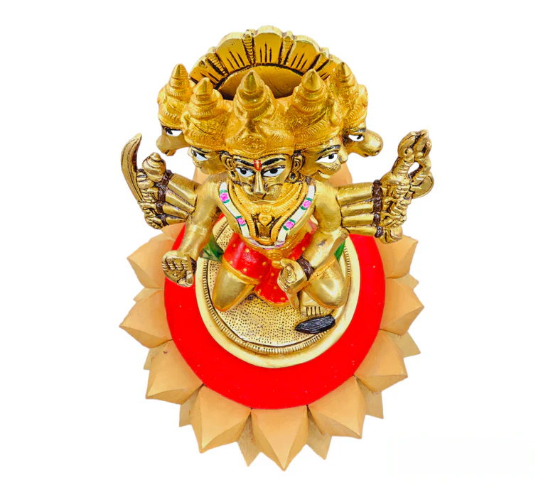 Brass Panchmukhi Hanuman Statue