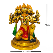 Brass Panchmukhi Hanuman Statue