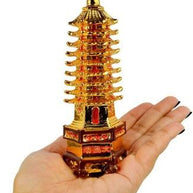 Feng Shui Golden Education Tower for Student Study Table Remedy for Academic and Education Good Luck for Children