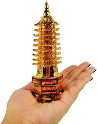 Feng Shui Golden Education Tower for Student Study Table Remedy for Academic and Education Good Luck for Children