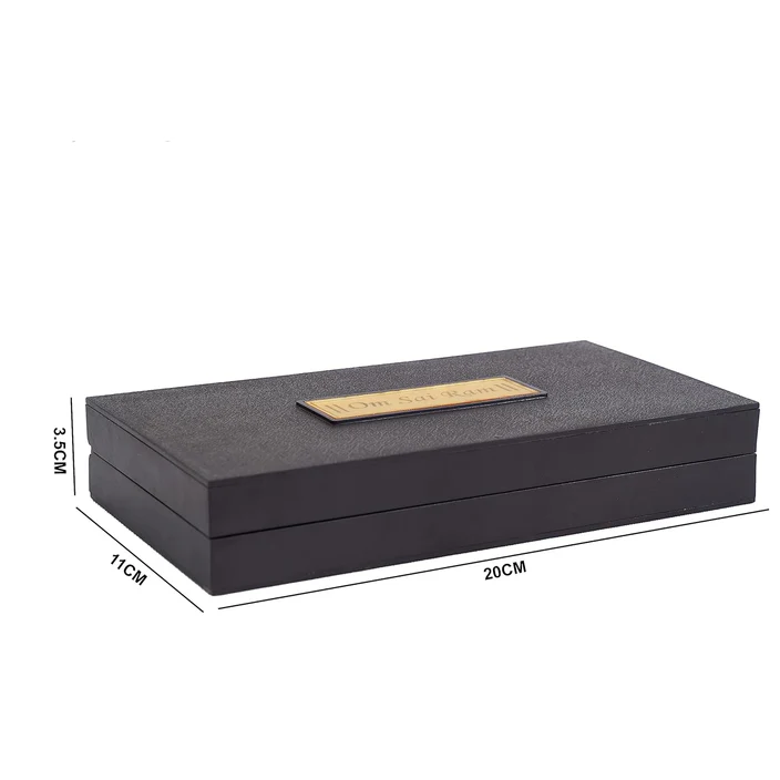 Gold Plated Sai Baba Photo Frame with Charan Paduka and Samadhi For Pooja and Gift