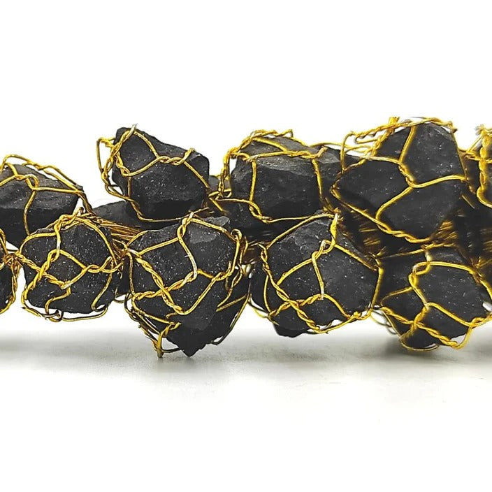 Natural Black Tourmaline Raw Stone Chunks Door Hanging For Protection