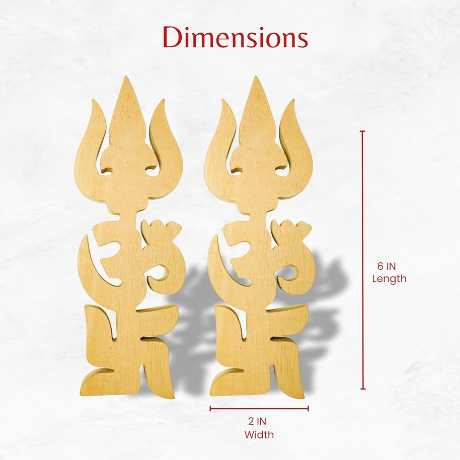 Energised Shriparni Trishul Om Swastik (Pair)