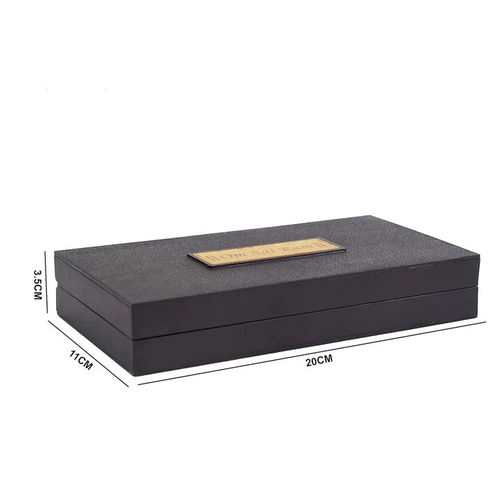 Gold Plated Sai Baba Photo Frame with Charan Paduka and Samadhi For Pooja and Gift