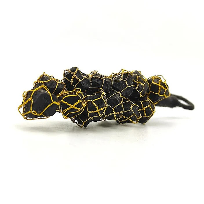 Natural Black Tourmaline Raw Stone Chunks Door Hanging For Protection