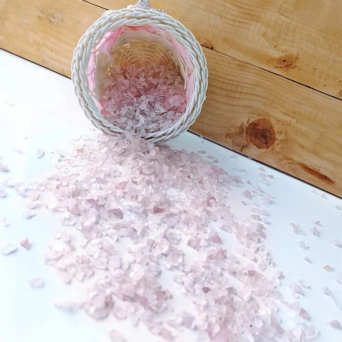 Natural Rose Quartz Chips Stone