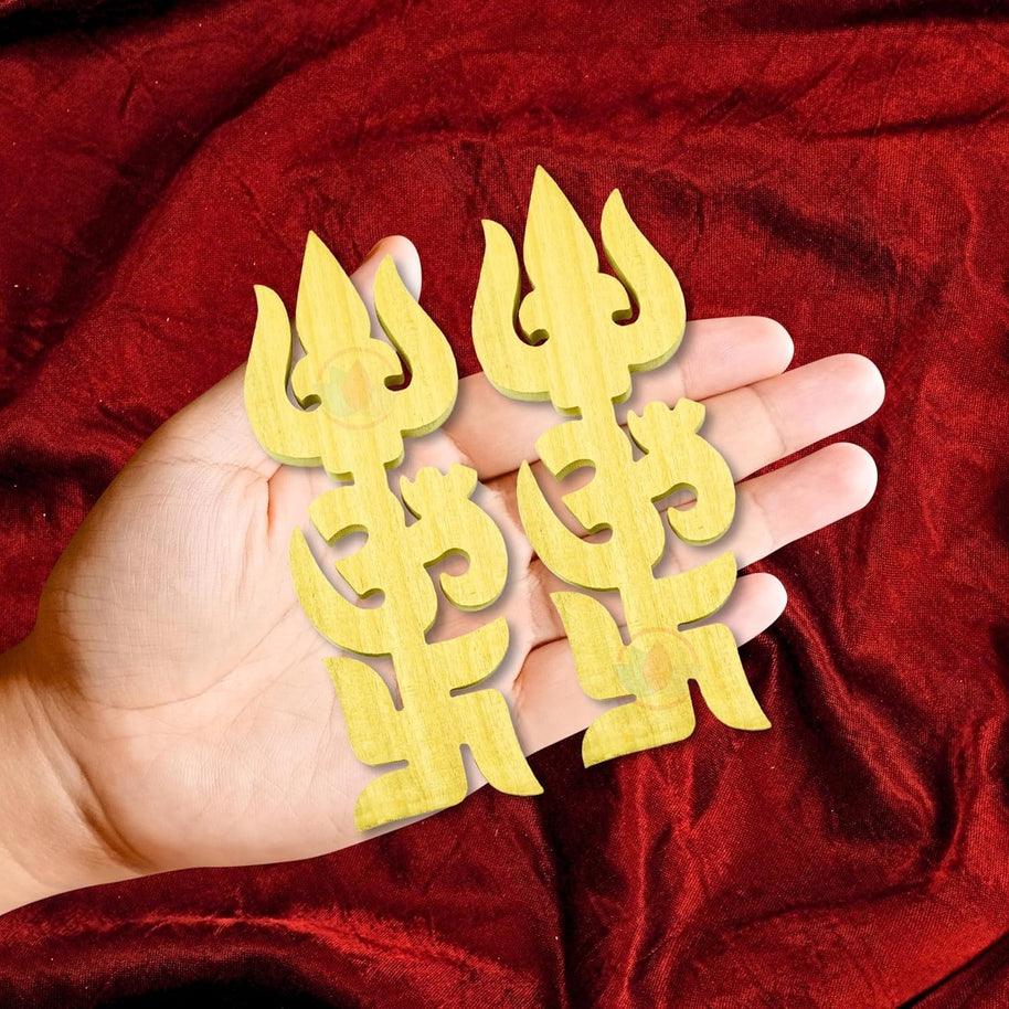 Energised Shriparni Trishul Om Swastik (Pair)