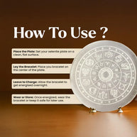 Zodiac Sign Selenite Charging Plate | Purify & Amplify Energy | Crystal Cleansing & Recharging