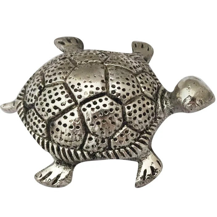 Golden Glass Plate Feng Shui Metal Tortoise, Kachua Plate, Turtle Plate Yantra Vastu Feng Sui | Vaastu Yantra(5.5 inch)
