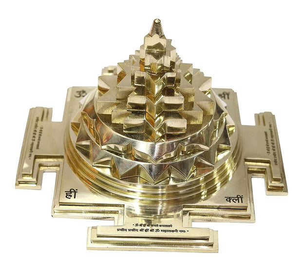 Brass Meru Shree Yantra With Mantra