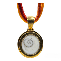 Natural & Rare Gomati Chakra Pendant In Panchdhatu