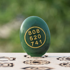 Natural Green Jade Zibu Symbol Stone – Handcrafted Healing Crystal for Abundance, Love & Spiritual Energy