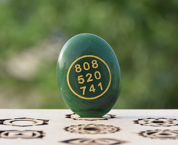 Natural Green Jade Zibu Symbol Stone – Handcrafted Healing Crystal for Abundance, Love & Spiritual Energy
