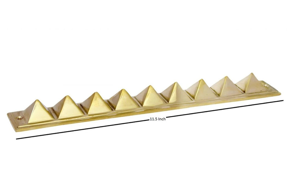 Brass Vastu Nine 9 Pyramid Wall Strip for Vaastu Correction and Positive Energy